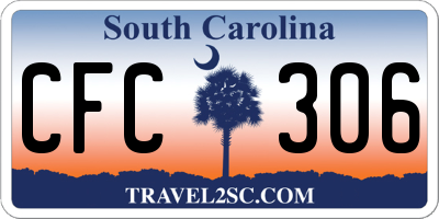 SC license plate CFC306