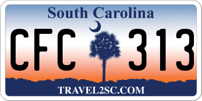 SC license plate CFC313