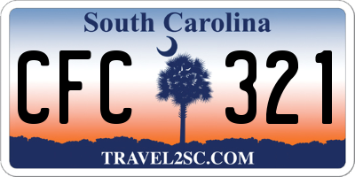 SC license plate CFC321