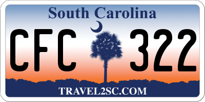 SC license plate CFC322