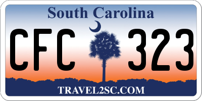 SC license plate CFC323