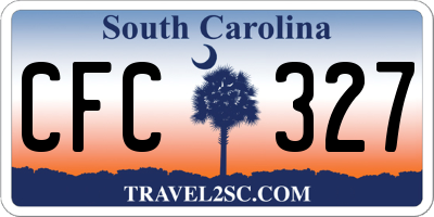 SC license plate CFC327