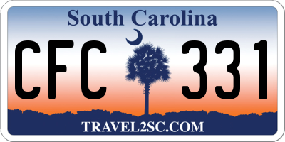 SC license plate CFC331