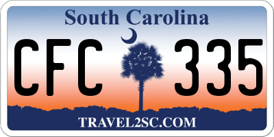 SC license plate CFC335
