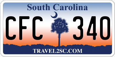SC license plate CFC340