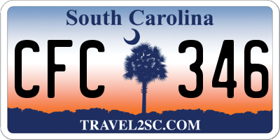 SC license plate CFC346