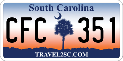 SC license plate CFC351