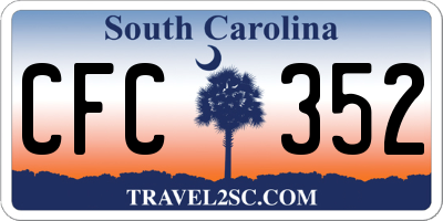 SC license plate CFC352