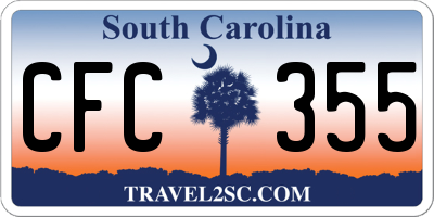 SC license plate CFC355