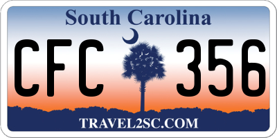 SC license plate CFC356