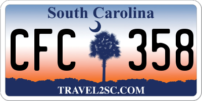 SC license plate CFC358