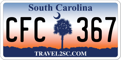 SC license plate CFC367
