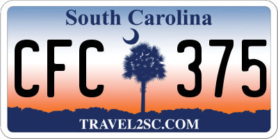 SC license plate CFC375