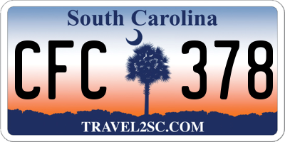 SC license plate CFC378