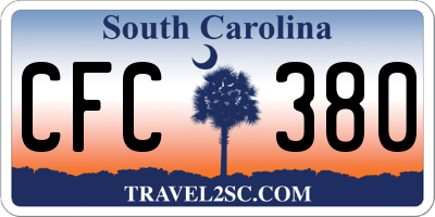 SC license plate CFC380
