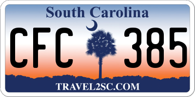 SC license plate CFC385