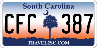 SC license plate CFC387