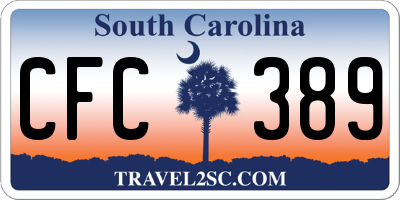 SC license plate CFC389