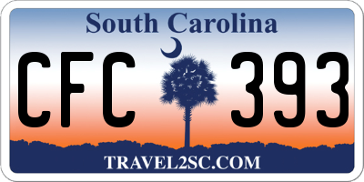 SC license plate CFC393