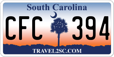 SC license plate CFC394