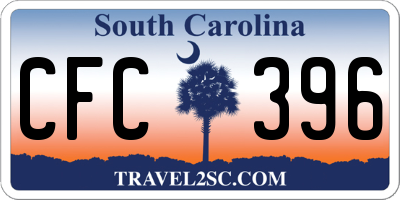 SC license plate CFC396