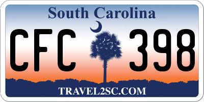 SC license plate CFC398
