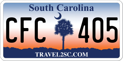 SC license plate CFC405