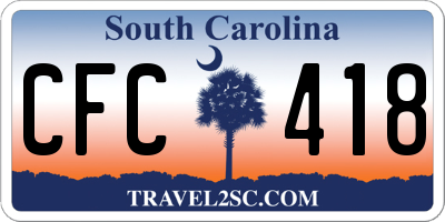 SC license plate CFC418