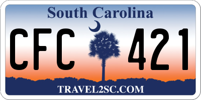 SC license plate CFC421