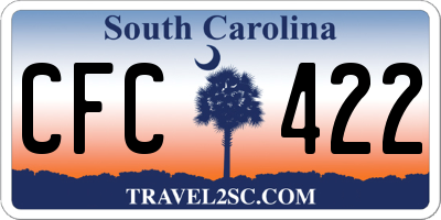 SC license plate CFC422