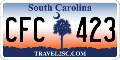 SC license plate CFC423