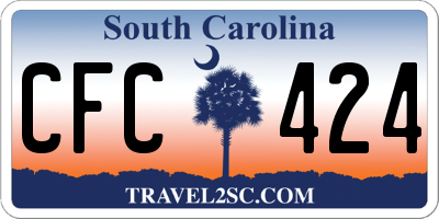 SC license plate CFC424