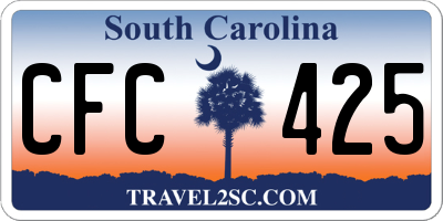 SC license plate CFC425