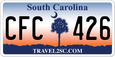 SC license plate CFC426