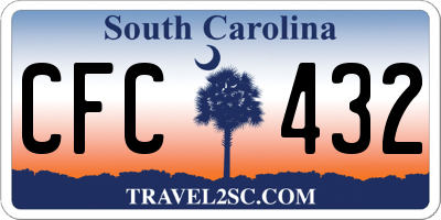 SC license plate CFC432