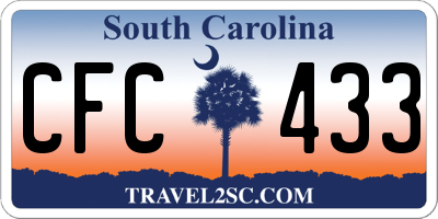 SC license plate CFC433