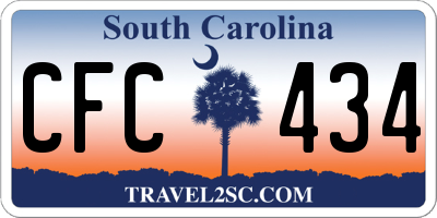 SC license plate CFC434