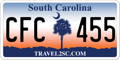 SC license plate CFC455