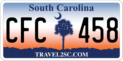 SC license plate CFC458
