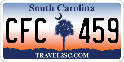SC license plate CFC459