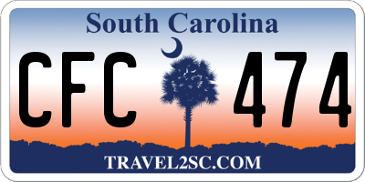 SC license plate CFC474