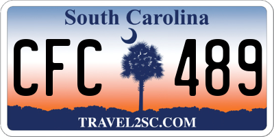 SC license plate CFC489