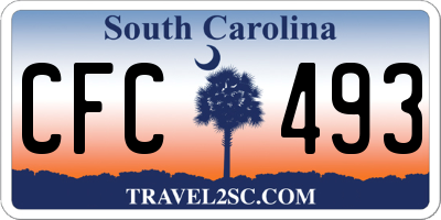 SC license plate CFC493