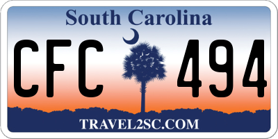 SC license plate CFC494