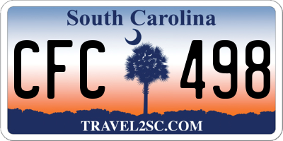 SC license plate CFC498