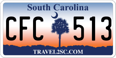 SC license plate CFC513