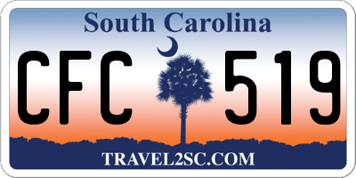 SC license plate CFC519