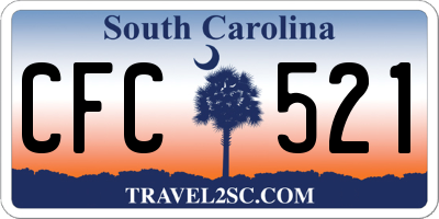 SC license plate CFC521