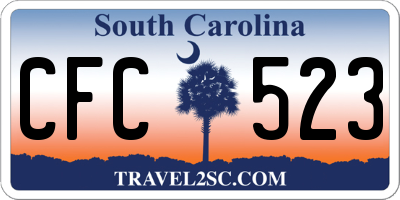 SC license plate CFC523