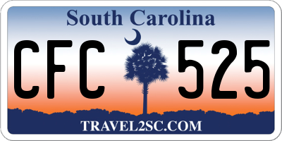 SC license plate CFC525